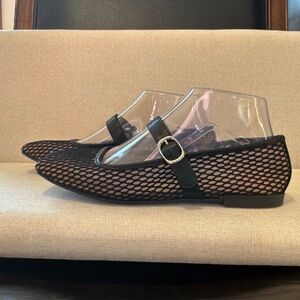 INC International Concepts Jadis Square Toe Mesh Ballet Flats 5.5